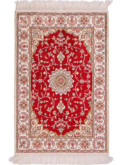 China Seide Teppich 62x89cm - Orientteppich - rot
