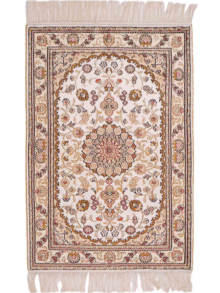 China Seide Teppich 63x93cm - Orientteppich - beige