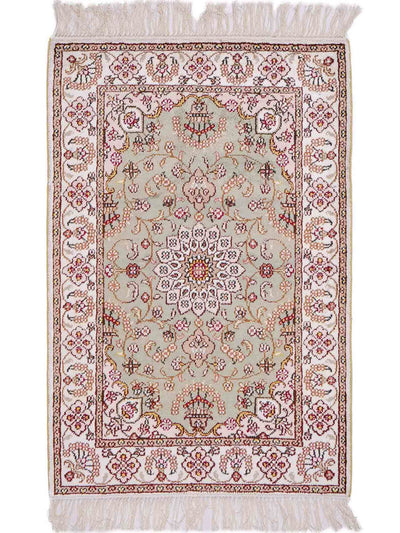 China Seide Teppich 63x92cm - Orientteppich - sand