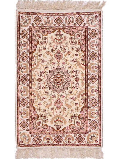 China Seide Teppich 59x88cm - Orientteppich - hellbeige