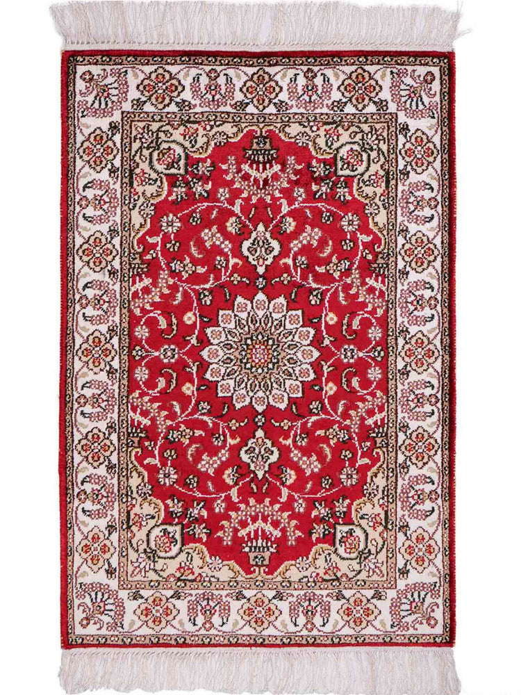 China Seide Teppich 62x91cm - Orientteppich - rot
