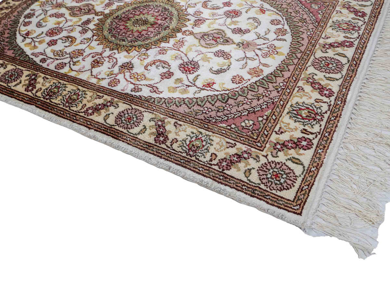 China Seide Teppich 59x90cm - Orientteppich - creme