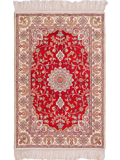 China Seide Teppich 60x91cm - Orientteppich - rot