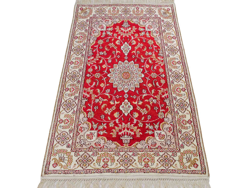 China Seide Teppich 60x91cm - Orientteppich - rot