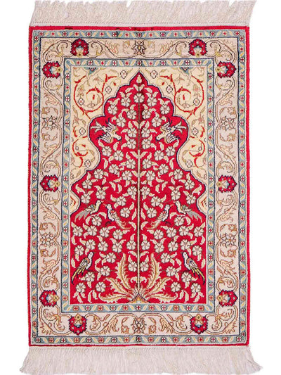 China Seide Teppich 58x86cm - Orientteppich - hellrot