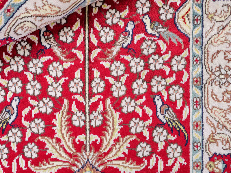 China Seide Teppich 58x86cm - Orientteppich - hellrot