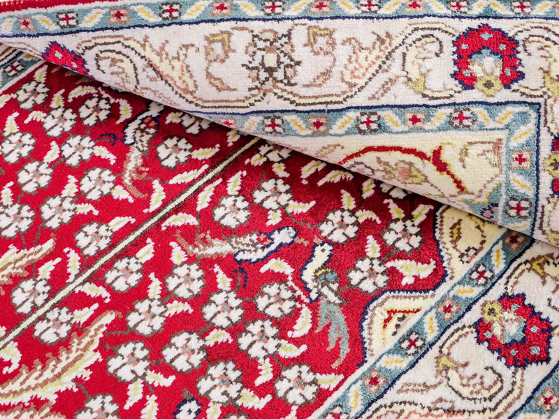 China Seide Teppich 58x86cm - Orientteppich - hellrot