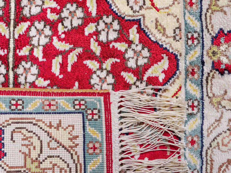 China Seide Teppich 58x86cm - Orientteppich - hellrot