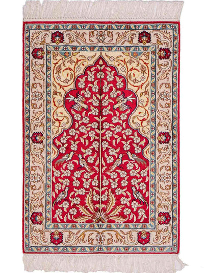 China Seide Teppich 58x89cm - Orientteppich - hellrot