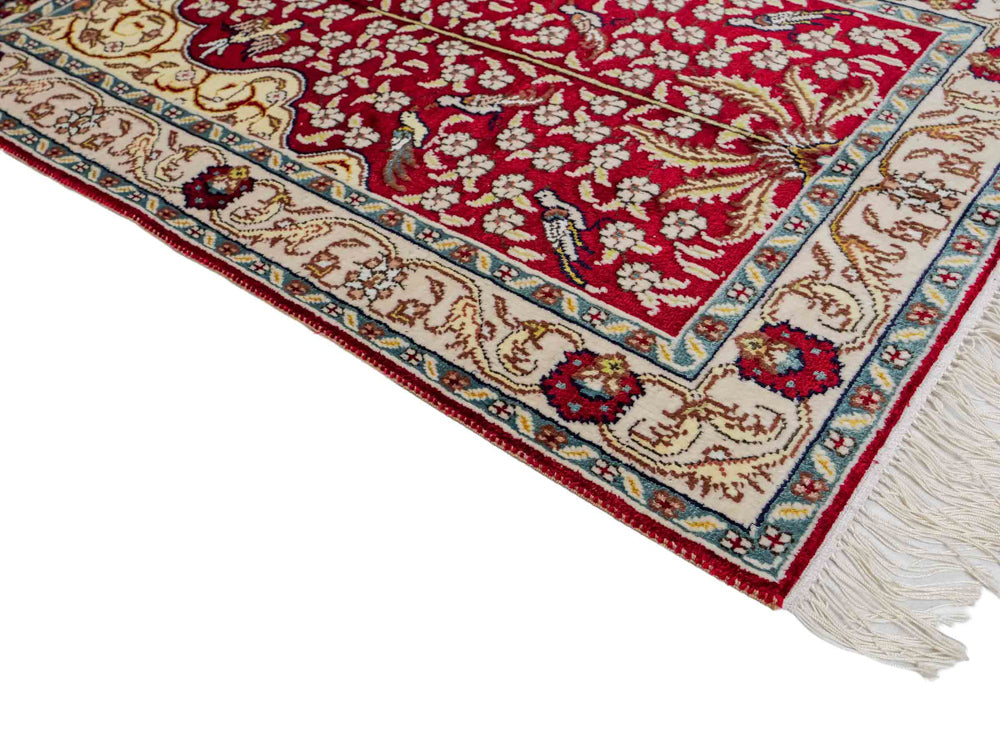 China Seide Teppich 58x89cm - Orientteppich - hellrot