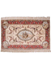 China Seide Teppich 95x153cm - Orientteppich - hellbeige – product image