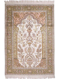 China Seide Teppich 123x181cm - Orientteppich - beige – product image