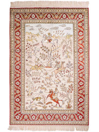 China Seide Teppich 121x193cm - Orientteppich - beige – product image