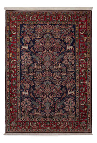 Ghom Teppich 138x206cm - Perserteppich - dunkelblau – product image