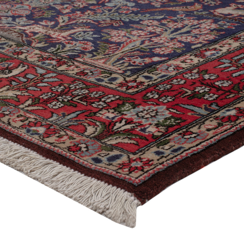 Ghom Teppich 138x206cm - Perserteppich - dunkelblau