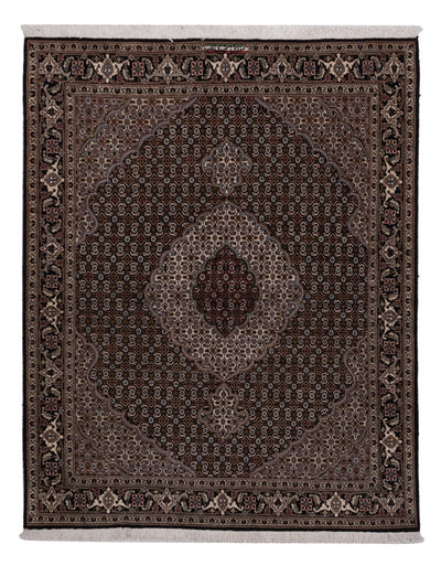 Täbriz - 40 Raj Teppich 152x197cm - Perserteppich - dunkelbeige