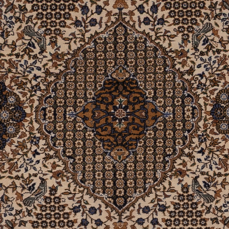 Ghom Teppich 135x226cm - Perserteppich - dunkelbeige