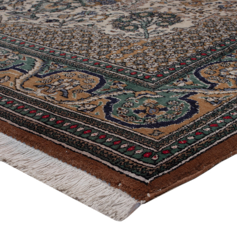 Ghom Teppich 135x226cm - Perserteppich - dunkelbeige