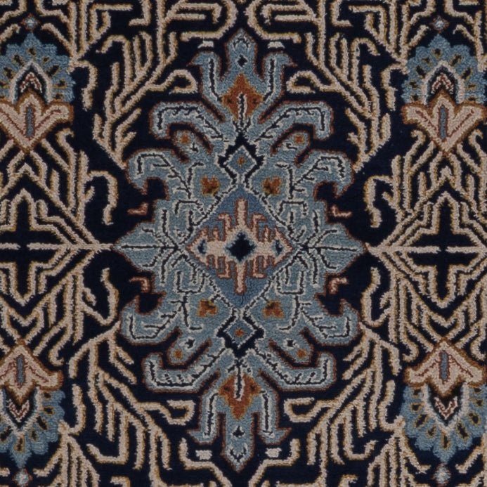 Keshan Teppich 134x208cm - Perserteppich - petrolblau