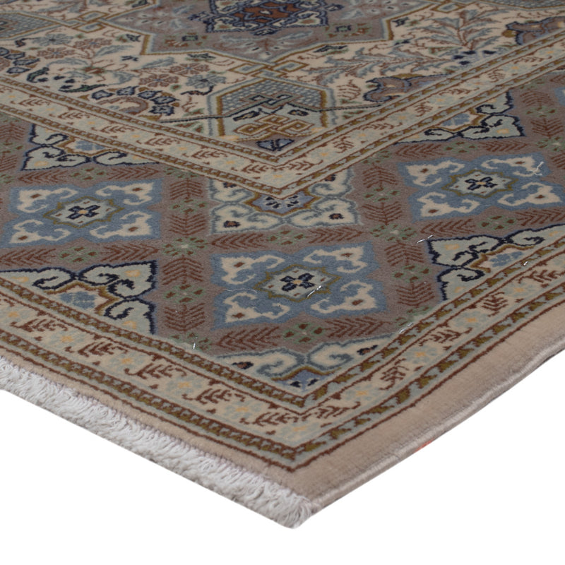 Keshan Teppich 137x199cm - Perserteppich - dunkelbeige