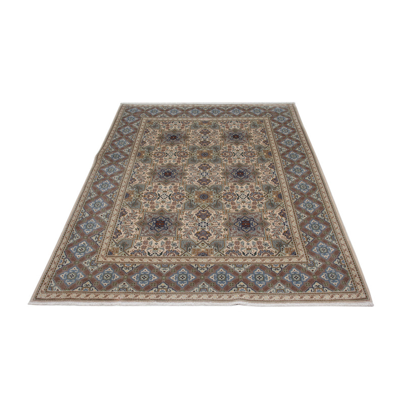 Keshan Teppich 137x199cm - Perserteppich - dunkelbeige