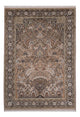 Kaschmir Seide Teppich 126x188cm - Orientteppich - dunkelbeige