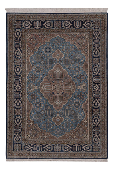 Ghom Teppich 140x209cm - Perserteppich - blau