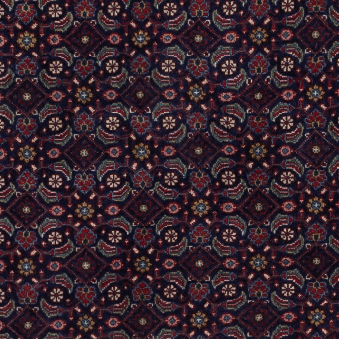 Hamadan Teppich 125x210cm - Perserteppich - dunkelblau