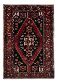 Hamadan Teppich 136x202cm - Perserteppich - dunkelblau – product image