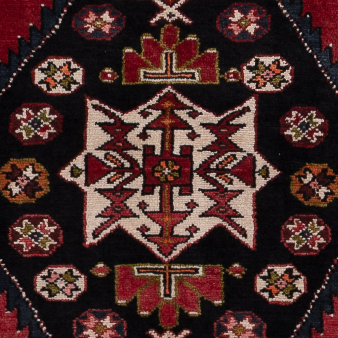 Hamadan Teppich 136x202cm - Perserteppich - dunkelblau