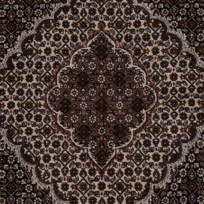 Täbriz Teppich 150x197cm - Perserteppich - dunkelbeige