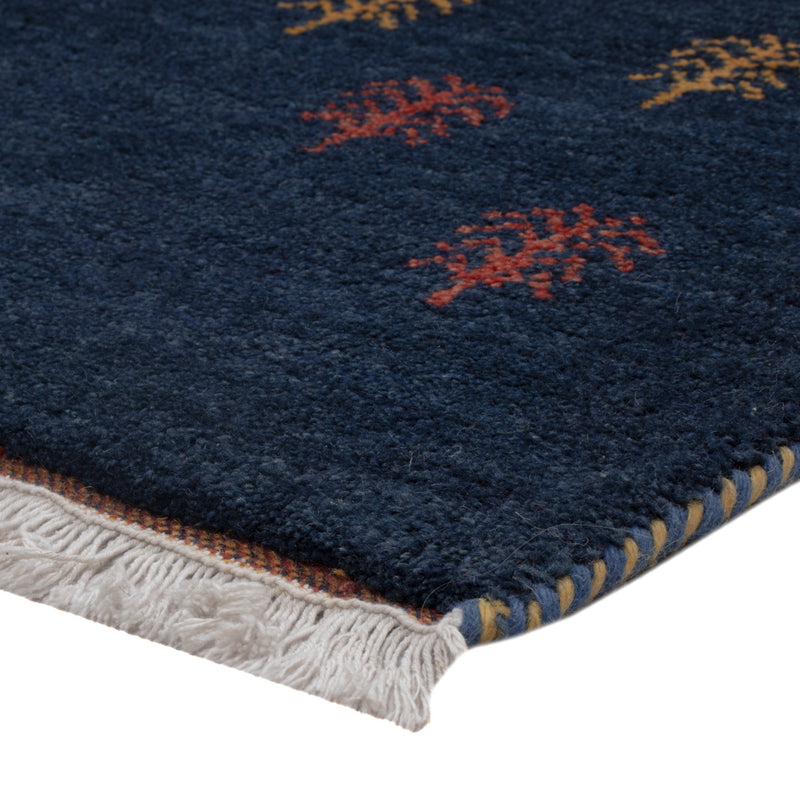 Gabbeh Teppich - Perser - 124 x 186 cm - dunkelblau