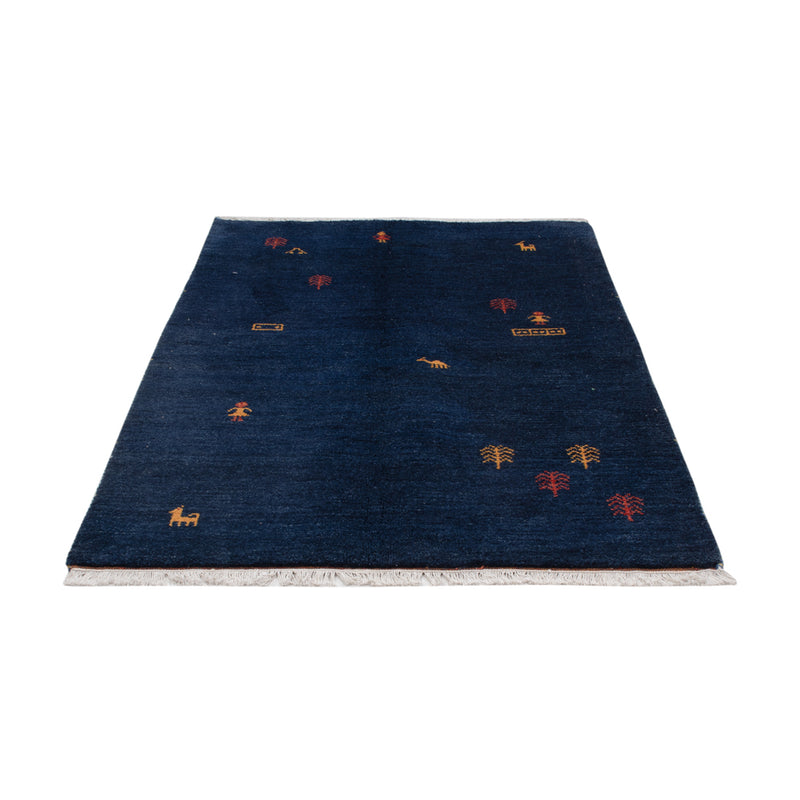 Gabbeh Teppich - Perser - 124 x 186 cm - dunkelblau