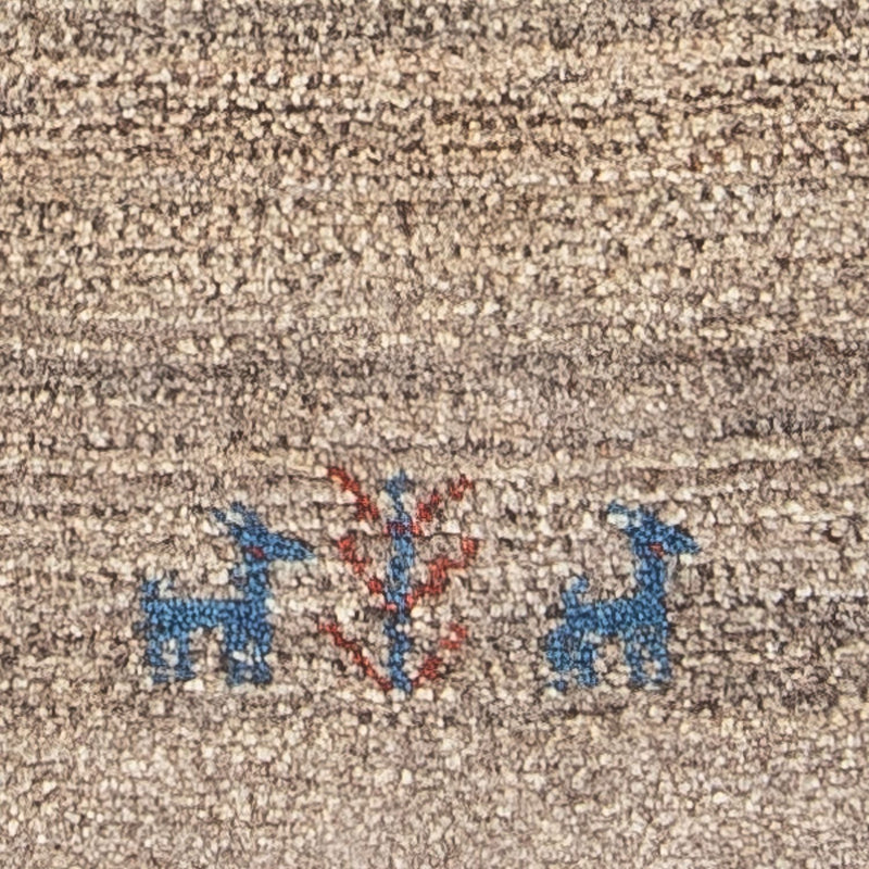 Gabbeh Persisch Teppich 57x86cm - Perserteppich Wollteppich - natur