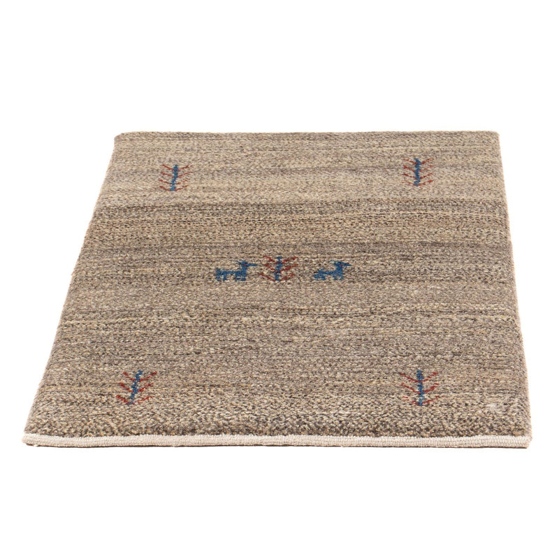 Gabbeh Persisch Teppich 57x86cm - Perserteppich Wollteppich - natur