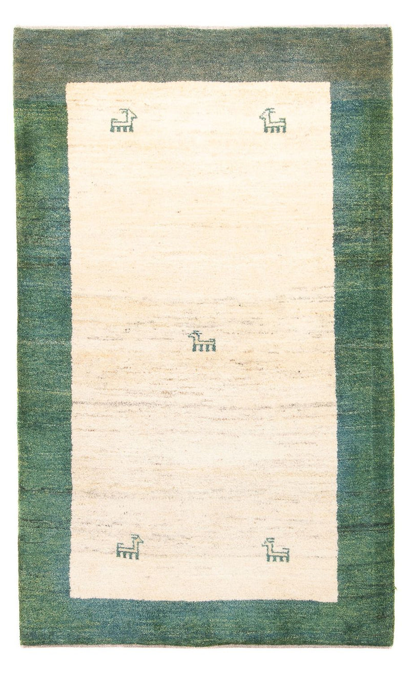 Gabbeh Persisch Teppich 99x172cm - Perserteppich Wollteppich - grün
