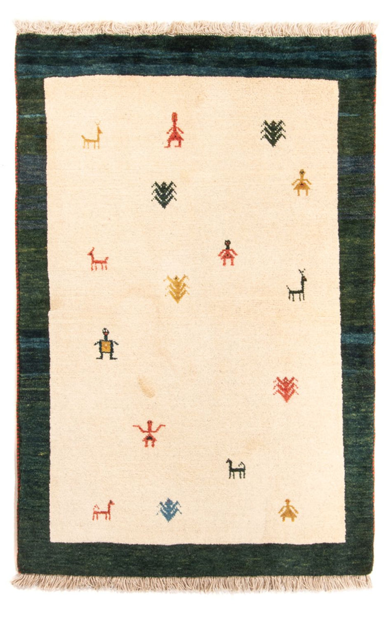 Gabbeh Persisch Teppich 100x152cm - Perserteppich Wollteppich - mehrfarbig