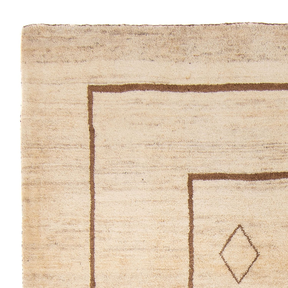 Berber Teppich 164x203cm - Wollteppich - beige
