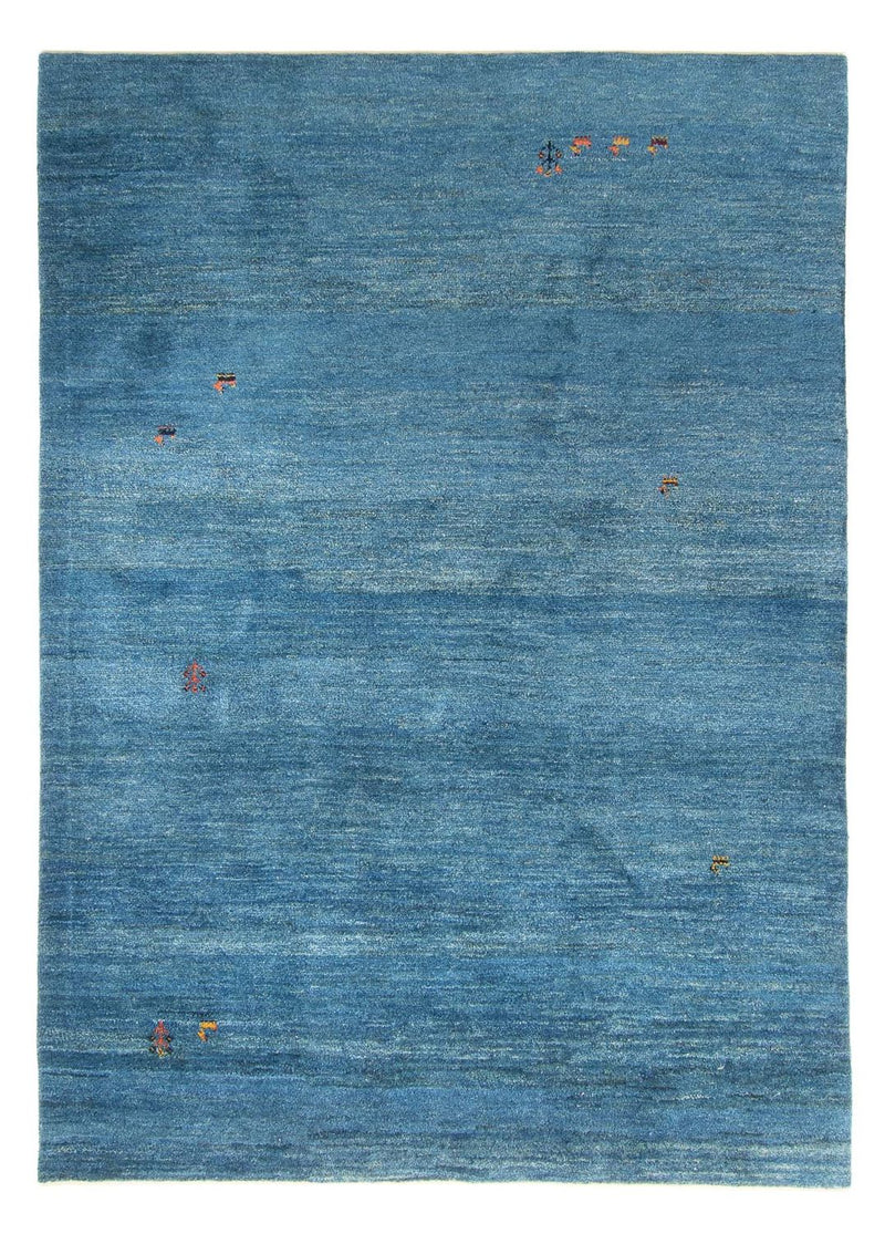 Gabbeh Persisch Teppich 170x239cm - Perserteppich Wollteppich - blau