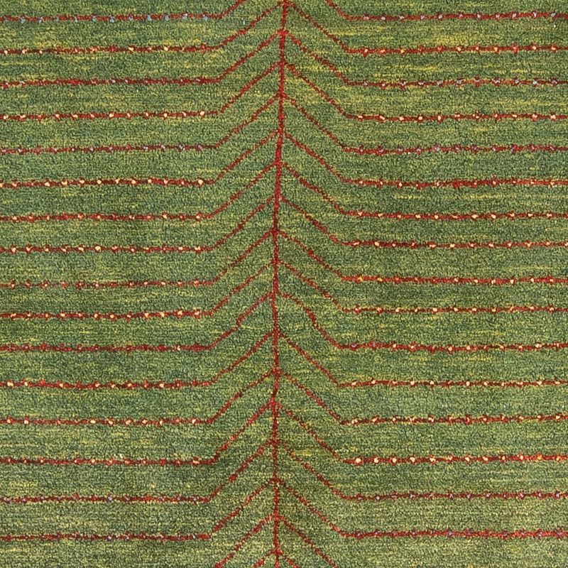 Gabbeh Persisch Teppich 173x241cm - Perserteppich Wollteppich - grün