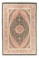 Ghom - Seide Teppich 101x154cm - Perserteppich - dunkelblau