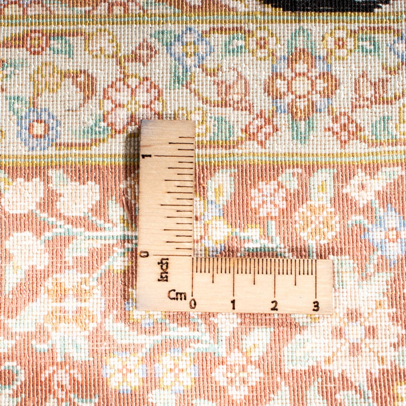 Ghom - Seide Teppich 101x154cm - Perserteppich - dunkelblau
