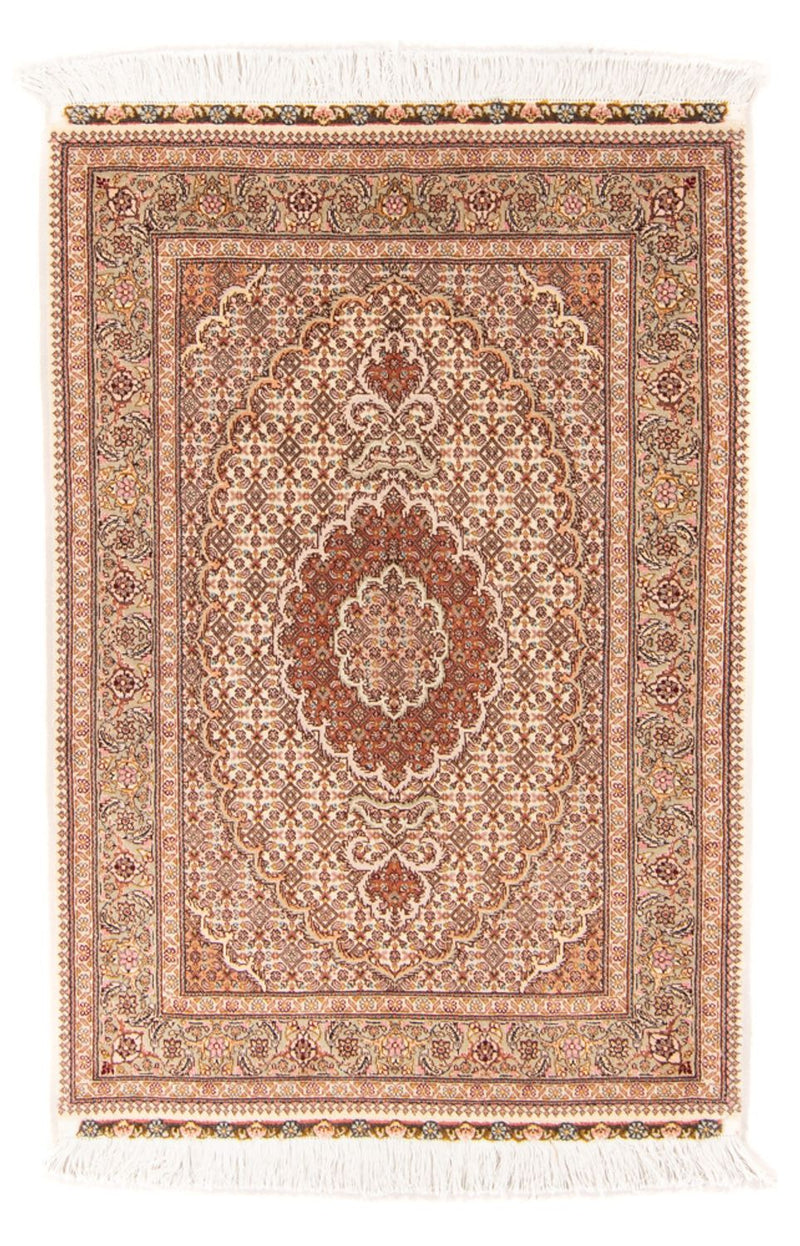 Täbriz - 50 Raj Teppich 75x130cm - Perserteppich - beige