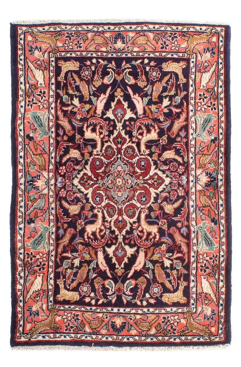 Sarough Teppich 82x127cm - Perserteppich - dunkelblau