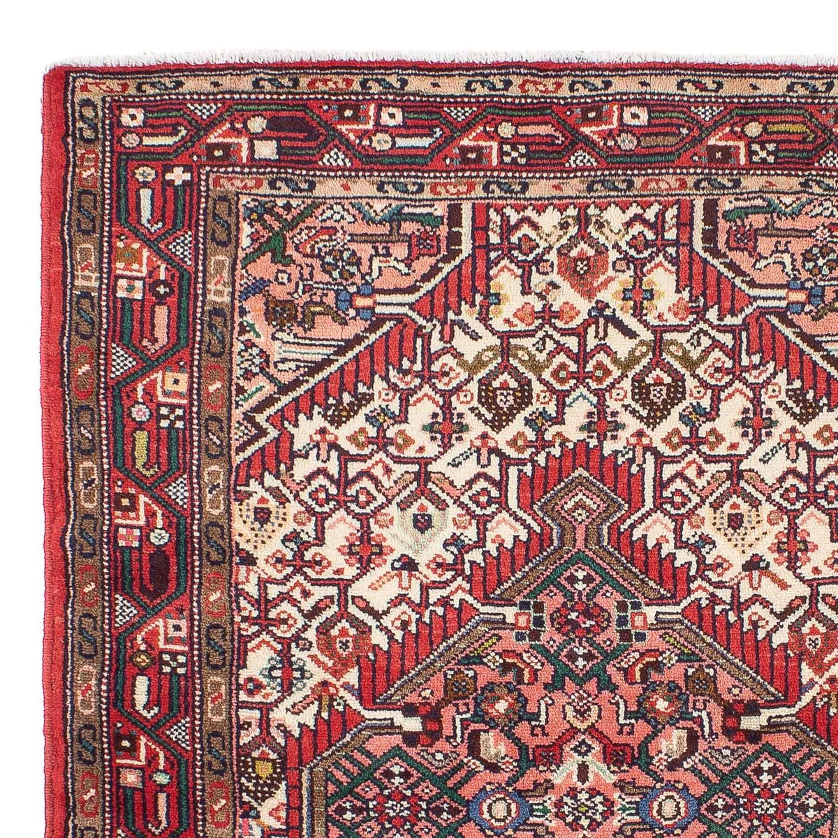 Hamadan Teppich 81x128cm - Perserteppich - beige