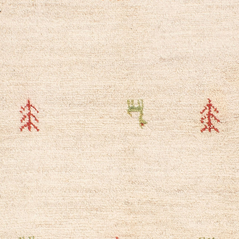 Gabbeh Persisch Teppich 77x125cm - Perserteppich Wollteppich - natur