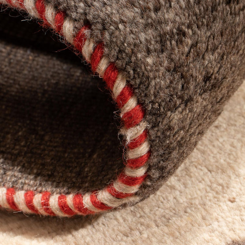 Gabbeh Persisch Teppich 77x125cm - Perserteppich Wollteppich - natur