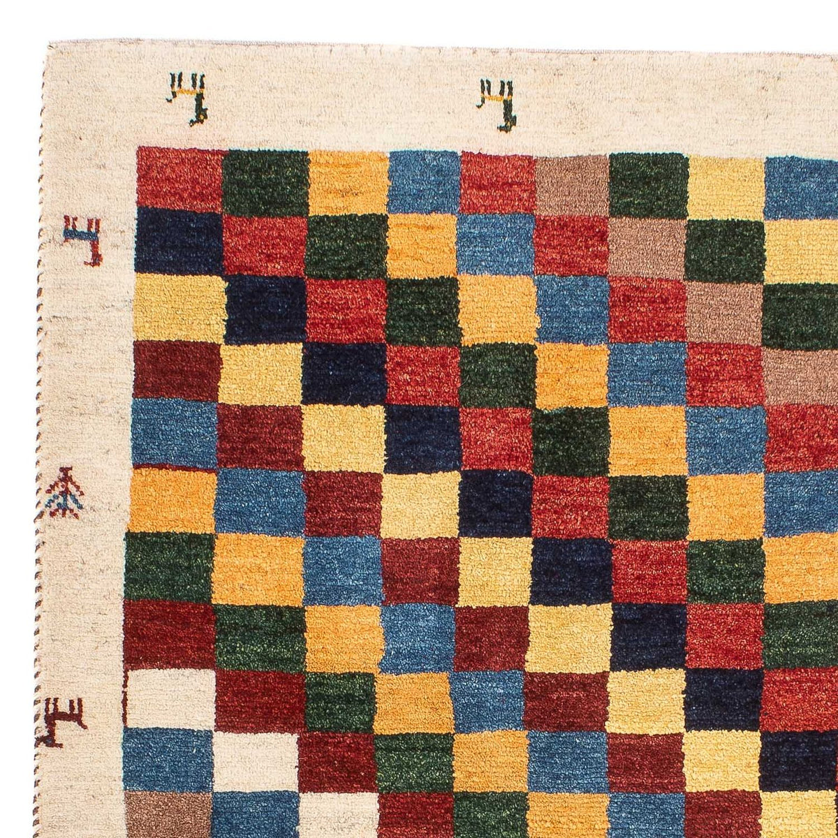 Gabbeh Persisch Teppich 86x125cm - Perserteppich Wollteppich - mehrfarbig