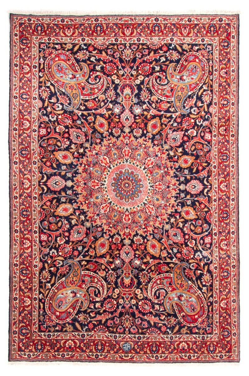 Maschad Teppich 200x303cm - Perserteppich - dunkelblau