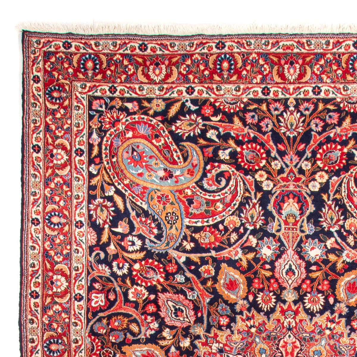 Maschad Teppich 200x303cm - Perserteppich - dunkelblau